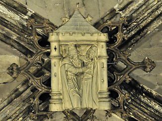 Eglise Saint-Séverin à Paris, motif d'une clé de voûte