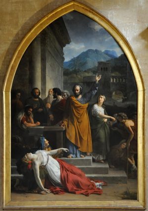 «La Mort de Saphire devant saint Pierre» de Picot