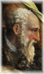 «La Descente de croix» de Charles Dorigny. Détail : Joseph d'Arimathie a pris les traits d'Henri II vieillissant «La Descente de croix» de Charles Dorigny. Détail : Joseph d'Arimathie a pris les traits d'Henri II vieillissant