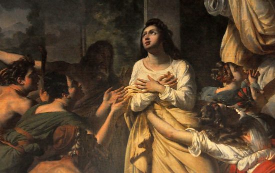 «Sainte Marguerite chassée par son père» par Pierre–Antoine Vafflard, détail