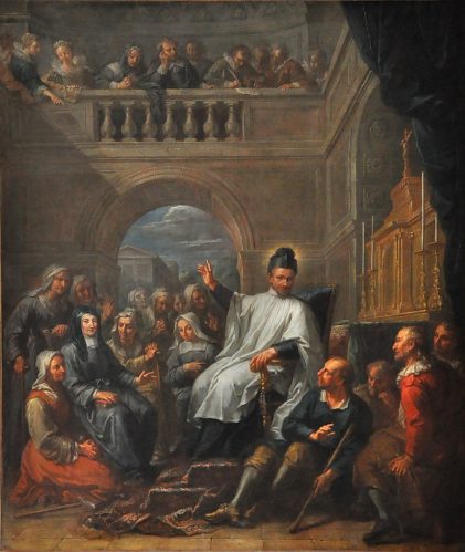 «Vincent prêchant à l'hospice du saint Nom de Jésus» «Vincent prêchant à l'hospice du saint Nom de Jésus»