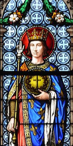 Vitrail de saint Louis, détail Vitrail de saint Louis, détail