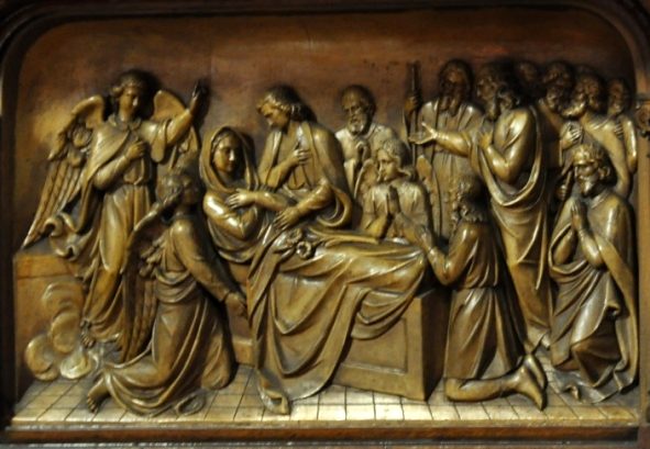 Panneau du retable : «La Dormition de La Vierge»