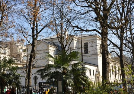 Le chevet depuis le jardin des Batignolles