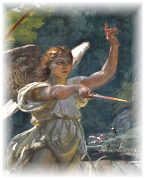 Sainte-Trinité, un ange chasse Adam et Eve du Paradis (tableau de  Louis-François Français