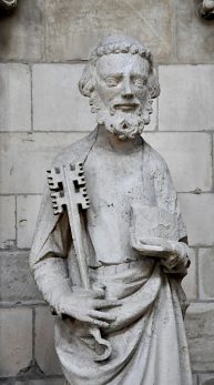 Statue de saint Pierre, détail