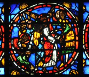 Vitrail de la Passion (vers 1220-1230). Baie 10.