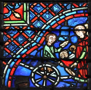 Vitrail de Saint Julien l'Hospitalier (vers 1220-1230)