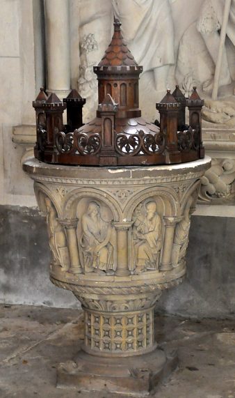 Les fonts baptismaux, XIXe siècle