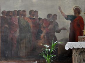 Peinture murale dans le chur par Le Hénaff, XIXe siècle Peinture murale dans le chur par Le Hénaff, XIXe siècle