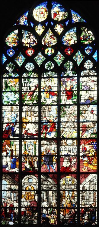 Vitrail de la Vie de Saint Romain, 1540 (Baie 3) Vitrail de la Vie de Saint Romain, 1540 (Baie 3)