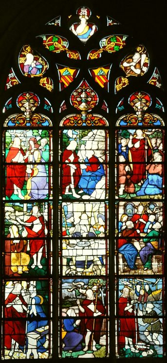 Vitrail des Apparitions évangéliques de Jésus (vers 1500-1510), Baie 5 Vitrail des Apparitions évangéliques de Jésus (vers 1500-1510), Baie 5