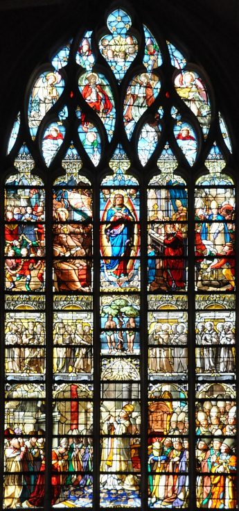 Vitrail de la Proclamation du dogme de l'Immaculée Conception Vitrail de la Proclamation du dogme de l'Immaculée Conception