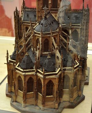 Maquette de l'église Saint-Maclou, le chevet