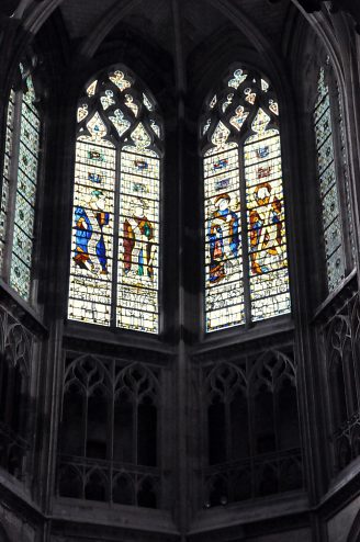 Les baies 101 et 102 dans le chœur et le triforium