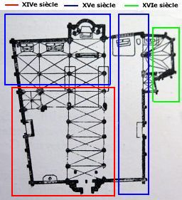 Plan de l'église Saint-Vivien