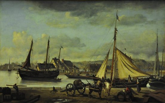 «Une marine» ou «Les Quais marchands de Rouen»,  1834.