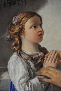 «Saint Anne instruisant la Vierge», détail.