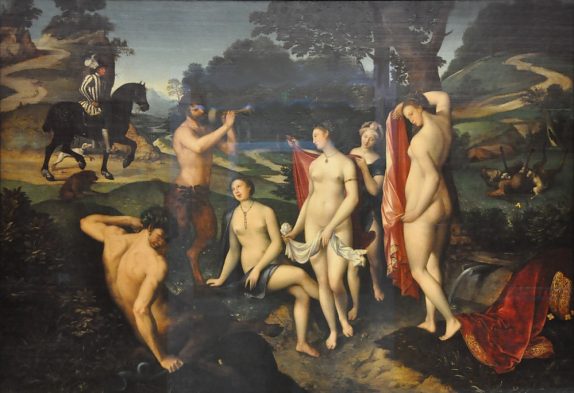 «Le Bain de Diane», huile sur bois.