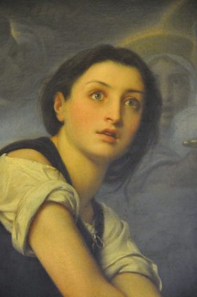 «Jeanne d'Arc écoutant ses voix», détail.