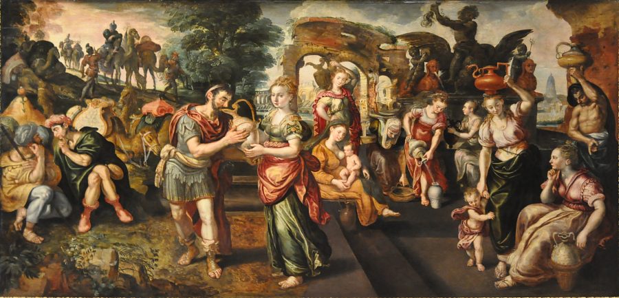 «La Rencontre d'Éliezer et Rebecca à la fontaine», 1562.