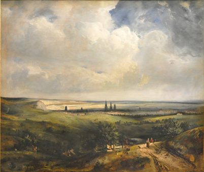 «Vue générale de Rouen prise du Mont-aux-Malades»,  1831.