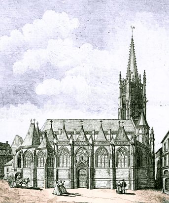 Dessin de l'église Saint-Laurent, 1866
