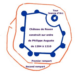 Plan de l'ancien château Bouvreuil