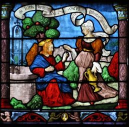 «La Samaritaine», vitrail du XIXe siècle