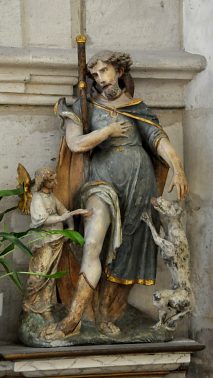 Statue polychrome de saint Roch