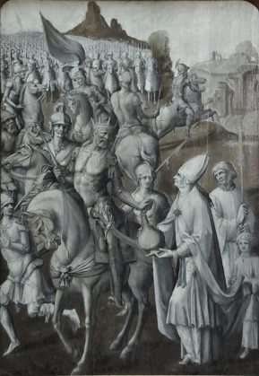 Panneau Renaissance en grisaille (XVIe siècle)